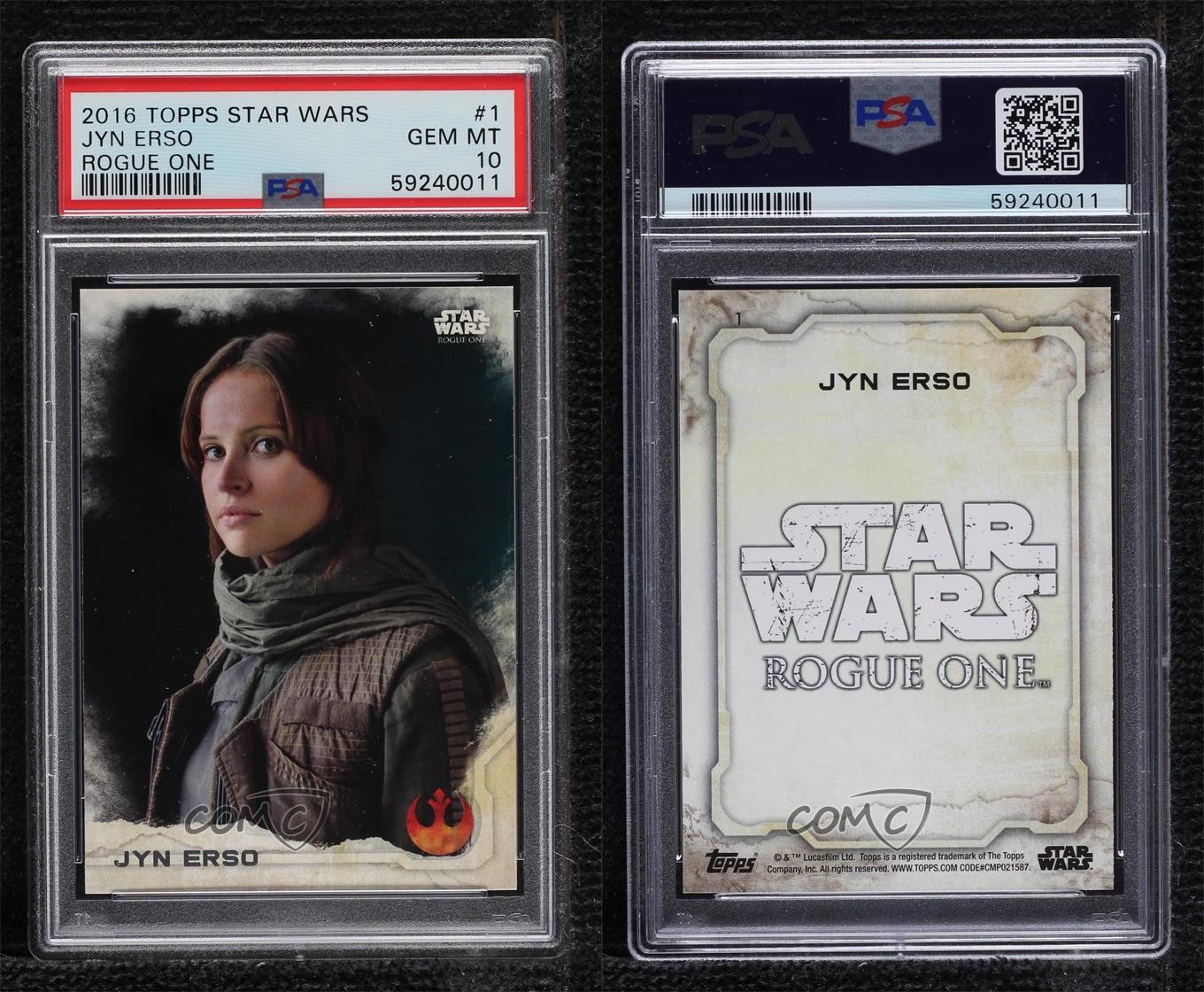 2016 Topps Star Wars: Rogue One Series 1 Jyn Erso #1 2k3