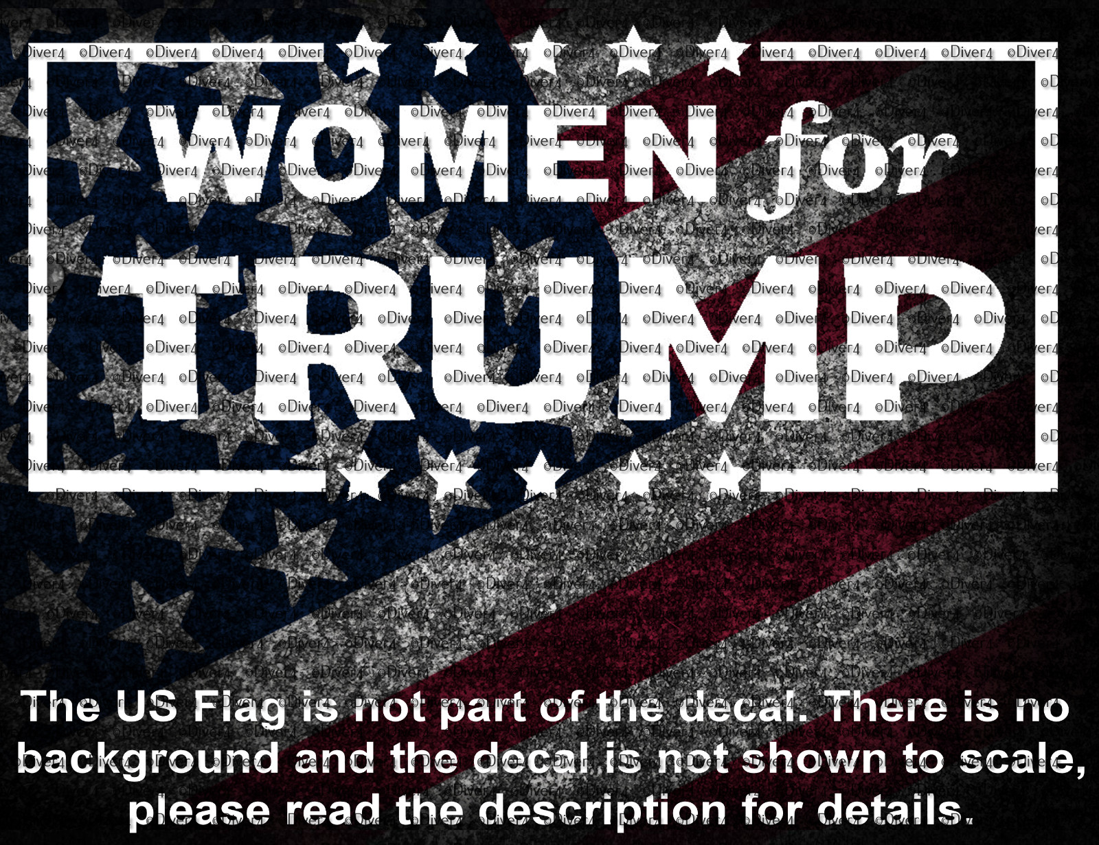 Women For Trump Car Truck Window Vinyl Decal US Seller MAGA
