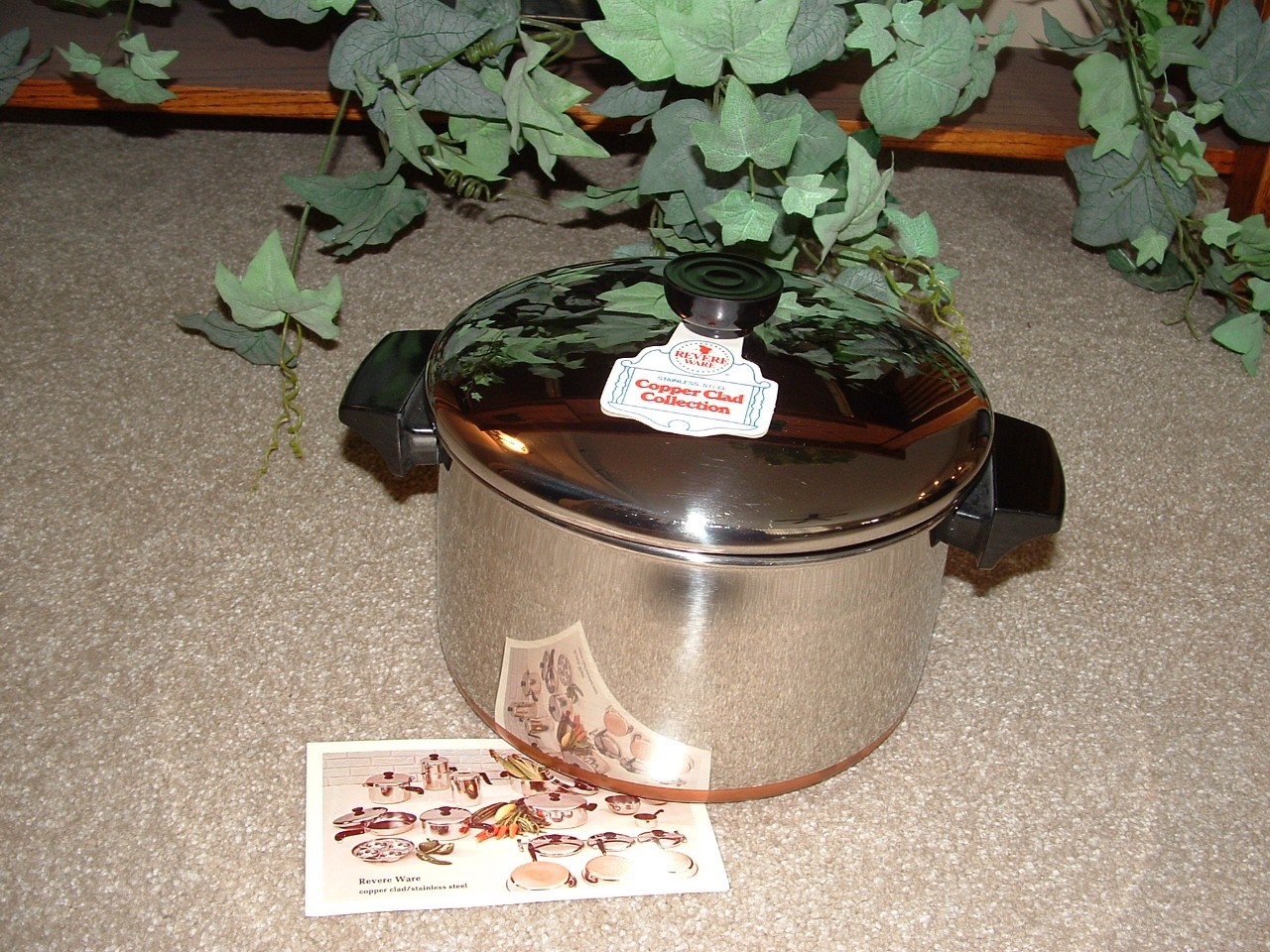 Vintage NOS USA Revere Ware 4 Quart Stock Pot No. 1424 *NEW*