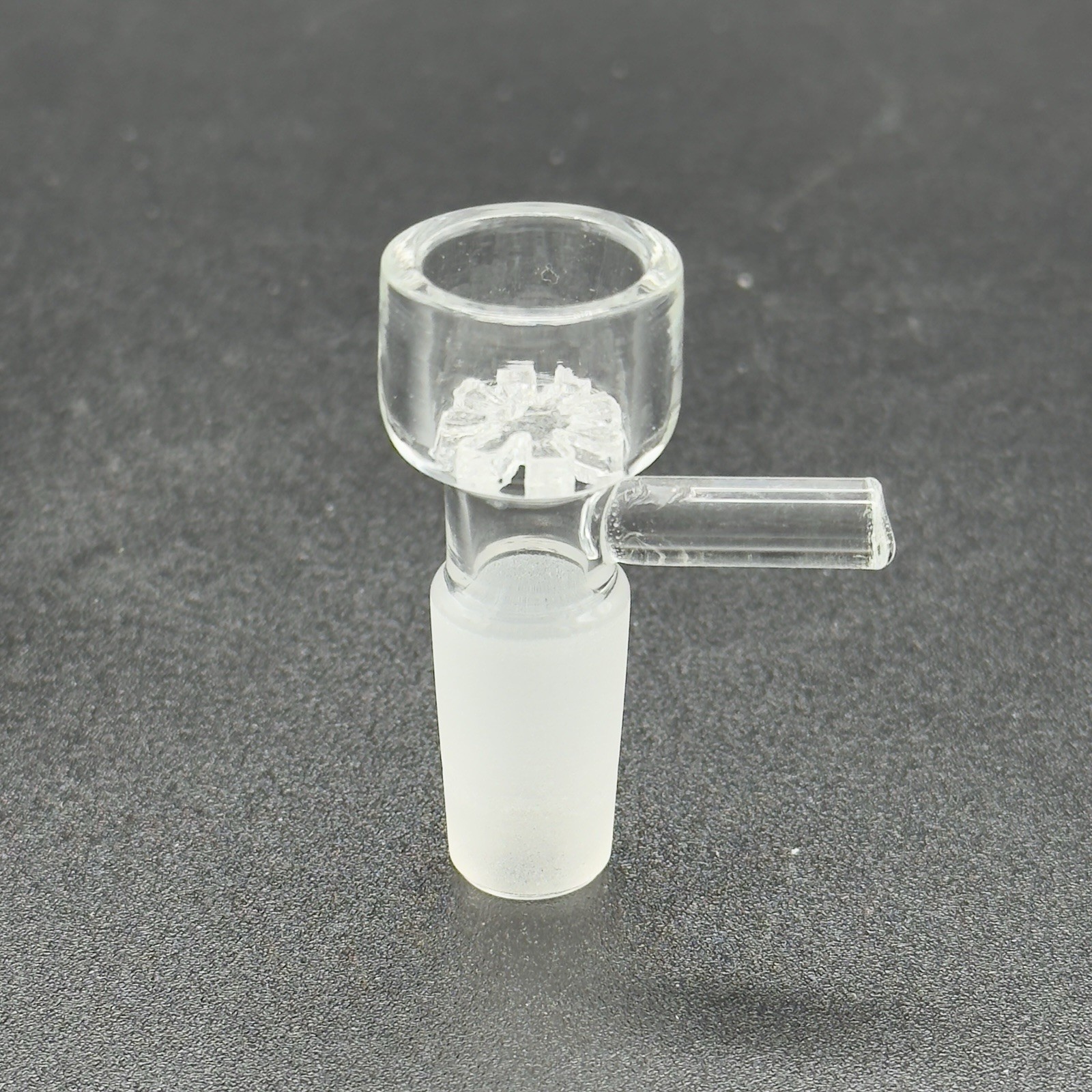 14mm Male Bong Bowl Glass Slide With Screen CLEAR Honeycomb Star For Water Pipes