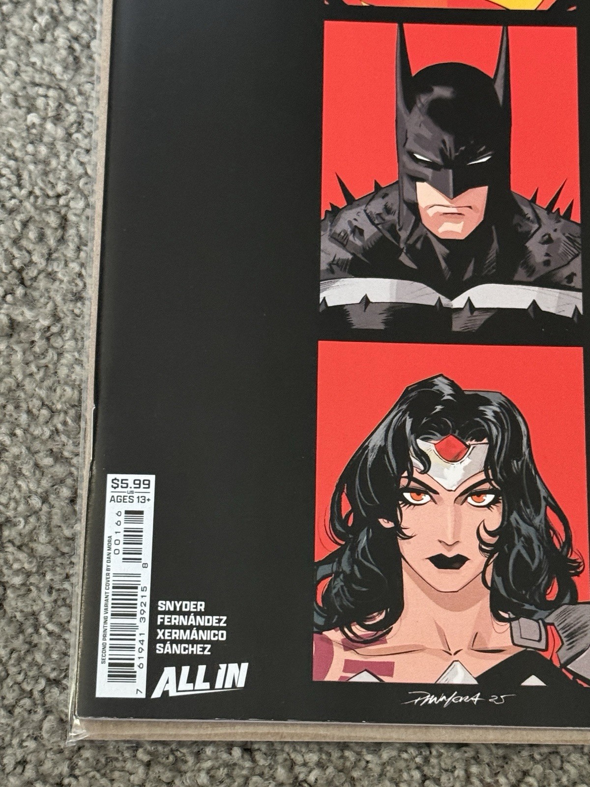 D.C. KO #1 Dan Mora Absolute Batman Superman Wonder Woman 2nd Print Variant