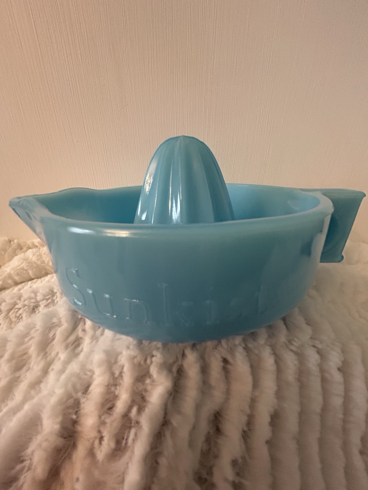 Sunkist Chaplain Blue Reamer McKee Glass Vintage