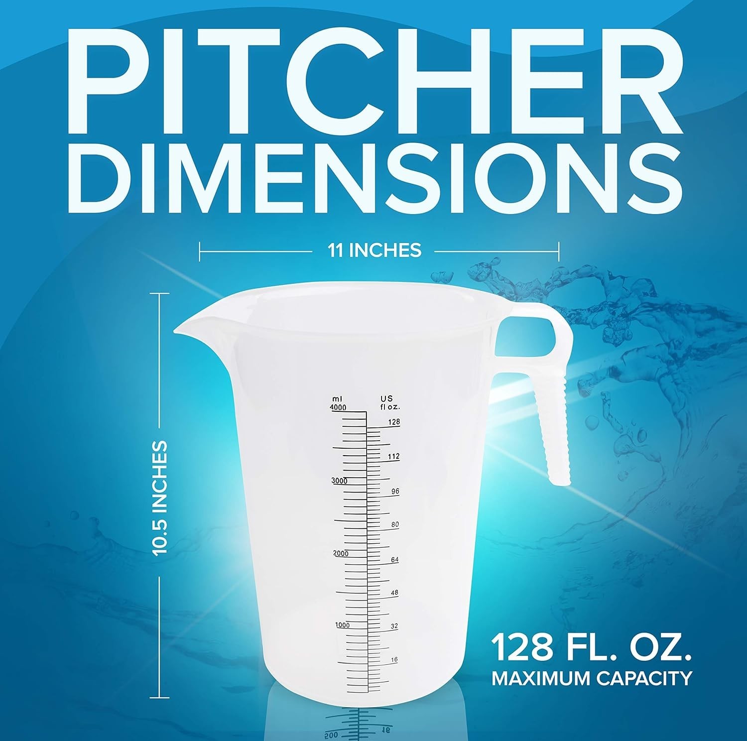 16oz Multipurpose Measuring Pitcher – Durable Plastic for Oil, Chemicals & More