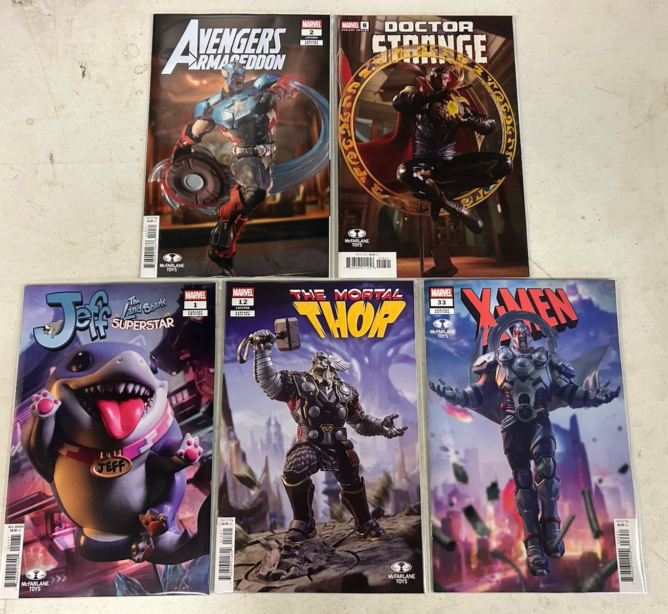Marvel Comics Todd McFarlane Toys Marvel Rivals Variant Cover Lot / Set of 5