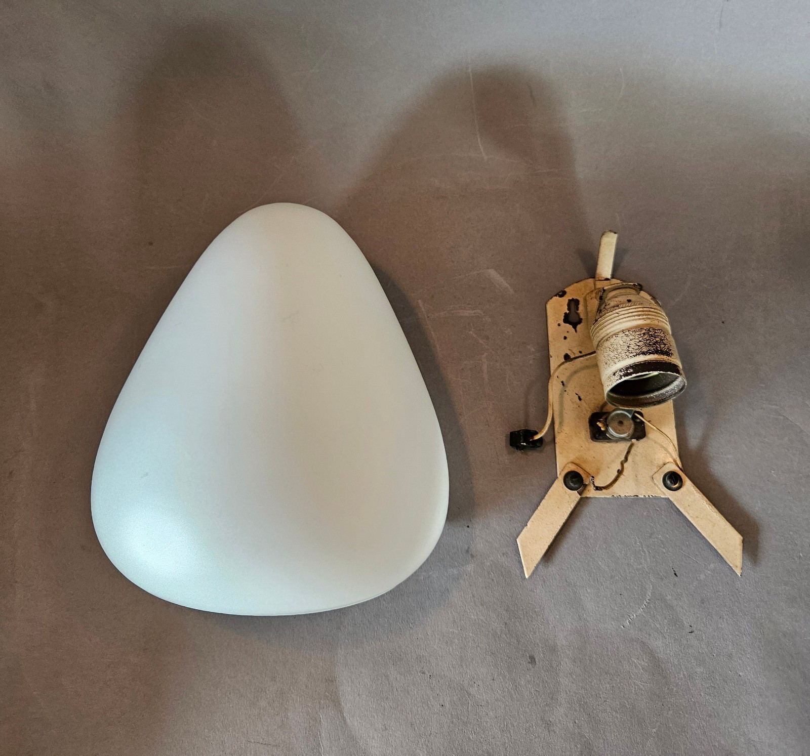 vintage Peill Putzler CORNO wall lamp lamp Wagenfeld 50s 60s glass