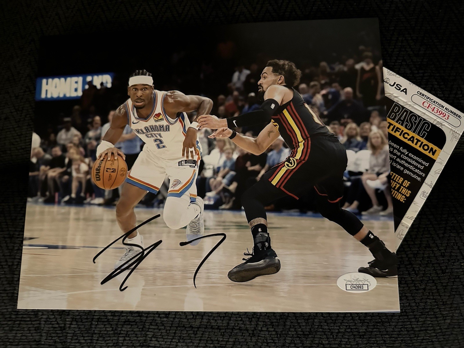 Shai Gilgeous Alexander Signed 8 X 10 Photo JSA Authentication COA OKC Thunder