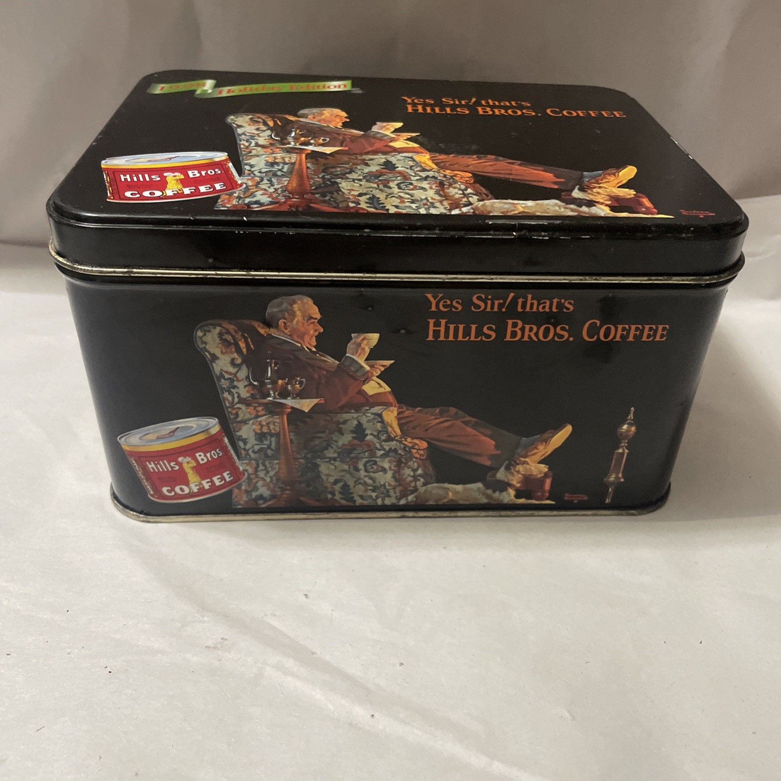 Vintage Holidays Edition Hills Bros Coffee Tin Nestle Empty