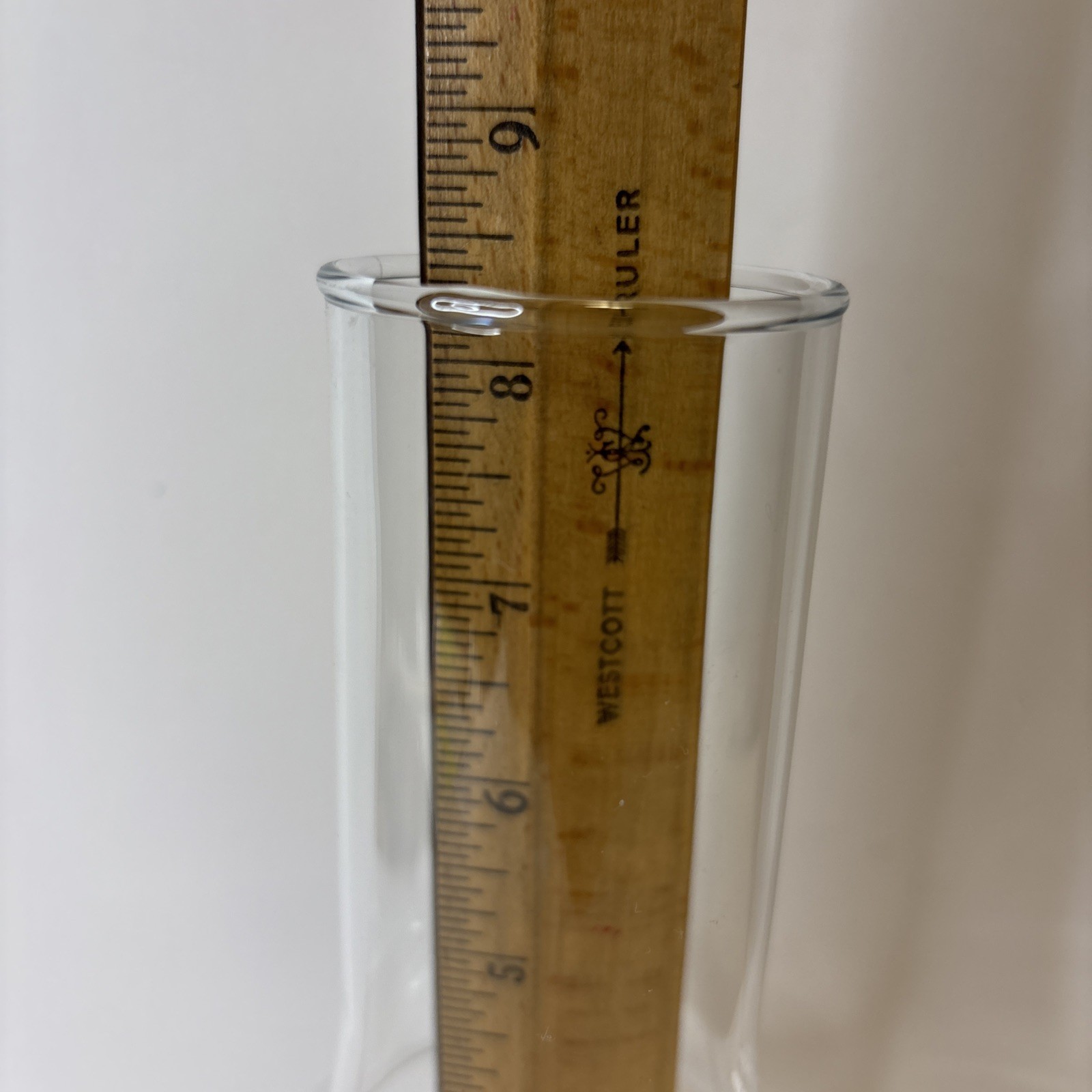 Chimney Double Bulge Glass Oil Lamp hurricane 8 3/8” Tall 2.75” Fitter Receiver