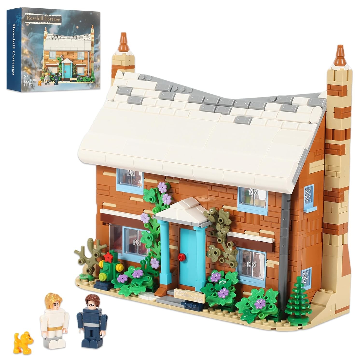 Christmas Village Compatible Holiday Building Kit Rosehill Cottage Legoland