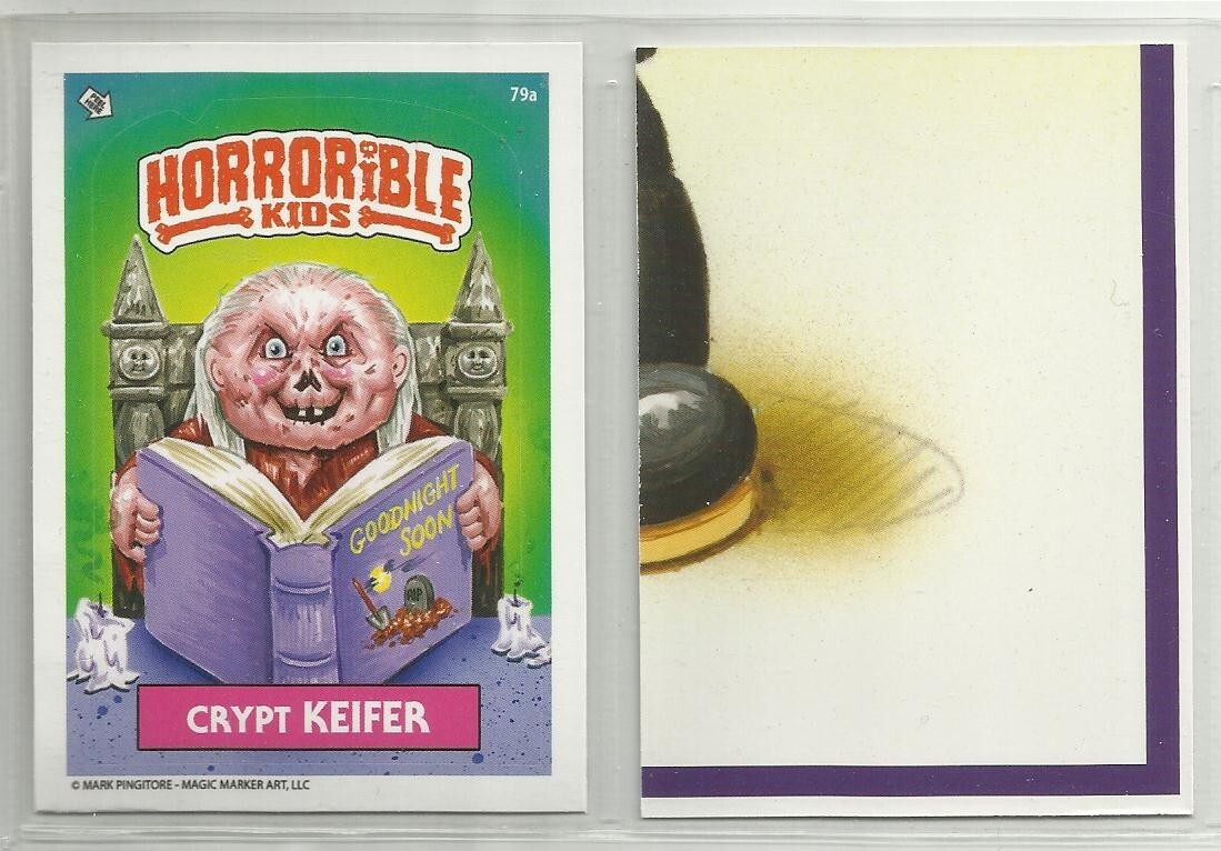 Horrorible Kids: Series 4 (Magic Marker) GPK “Parody Sticker” #79a CRYPT KEIFER