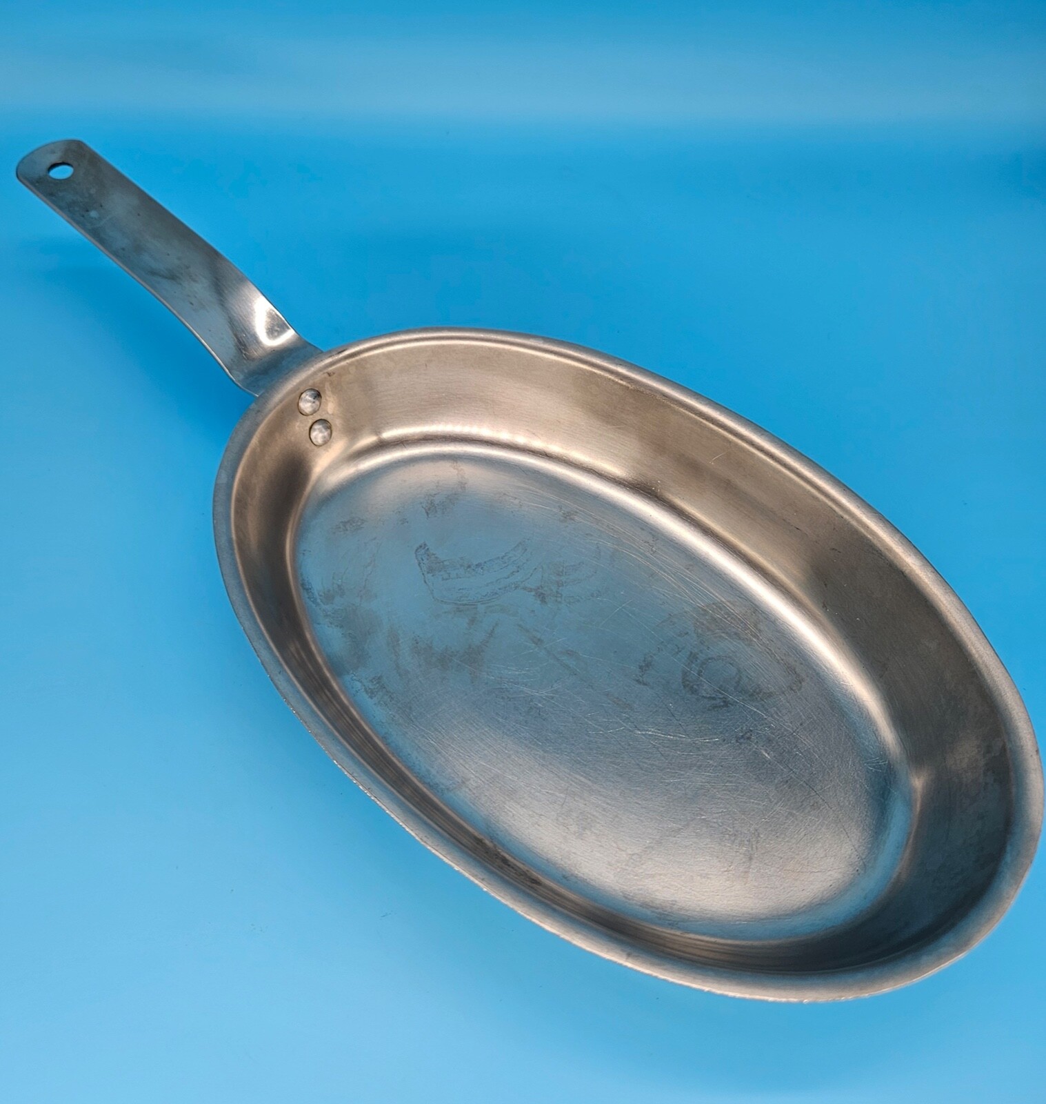 Vintage Scavullo Legion? Fish Pan Saute Fry Pan 10″ Copper Stainless