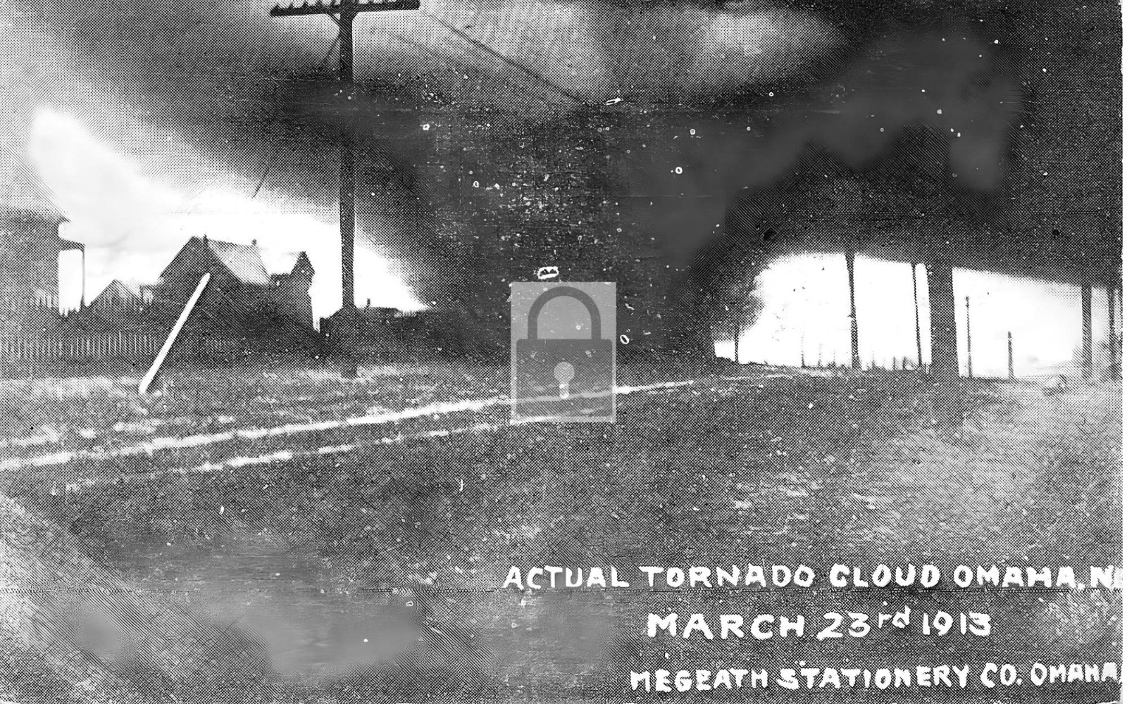 Street View Tornado Cloud Omaha Nebraska NE – Reprint