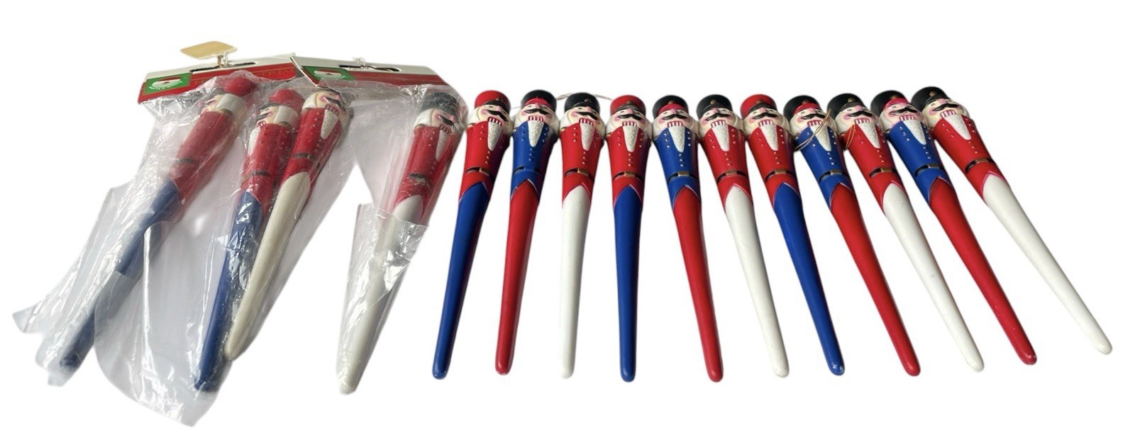 Lot of 15 KSA Kurt S Adler Nutcracker Pencil Christmas Ornaments 7”