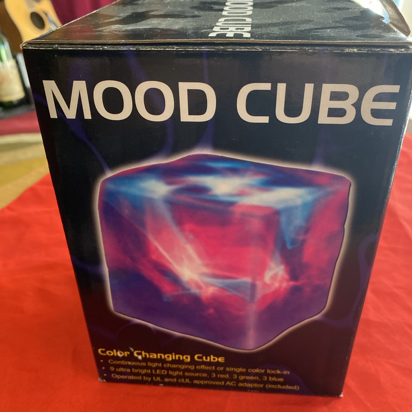 MOOD CUBE Vintage Light Up Cube Light. SPENCERS? Brand New. Plug In. Lights 2003