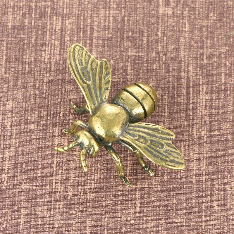 Handmade pure copper bee antique decorative handicraft collection ornaments