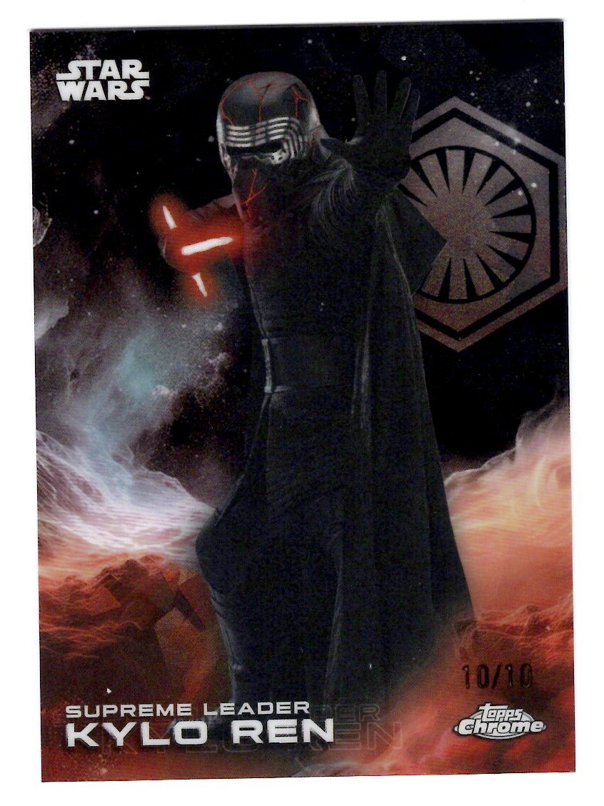 2025 Topps Chrome Star Wars Mustafar Black Refractor #173 Kylo Ren /10 READ