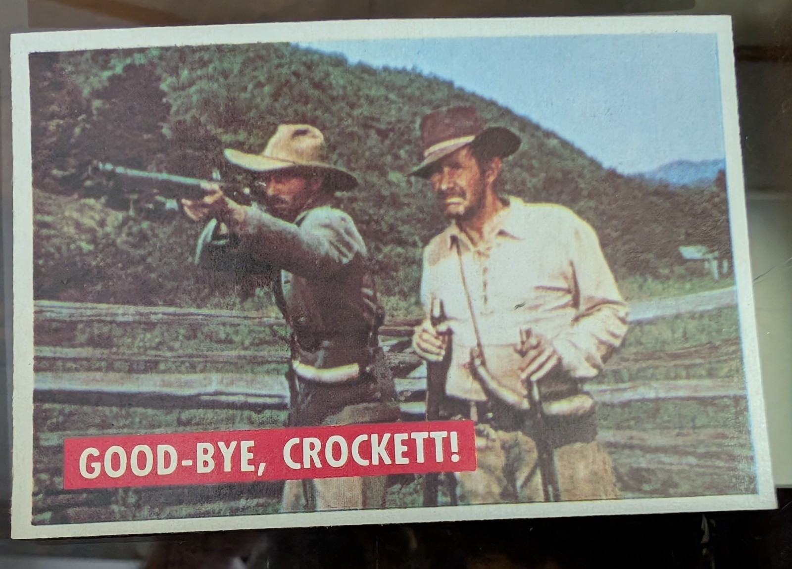 ✨ MINT Davy Crockett Green Back Card #38 TOPPS 1956 bye Crockett Alamo Disney