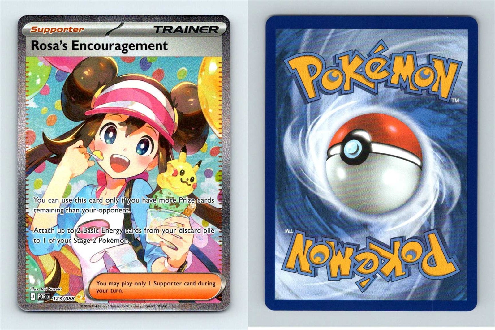 Rosa’s Encouragement #123 Perfect Order Special Illustration Rare Pokemon TCG