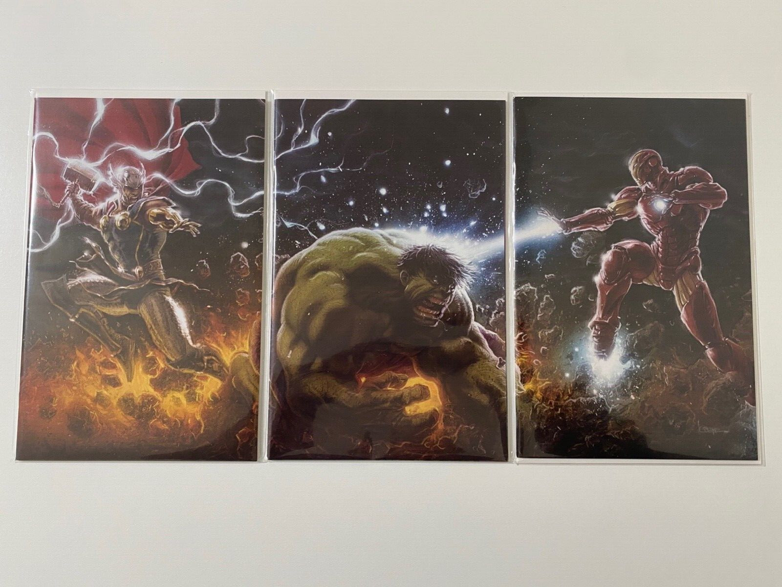 THOR 1 IMMORTAL HULK 1 TONY STARK 1 ANDREWS CONNECTING VIRGIN PARTY VARIANT SET