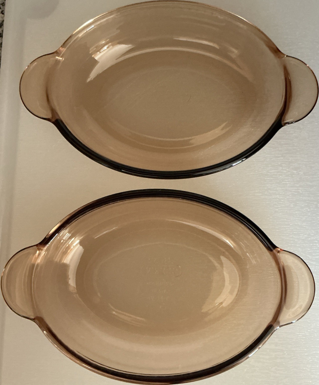 Vintage Corning Vision Casserette V-14-B Oval Casserole Dishes USA Set of 2