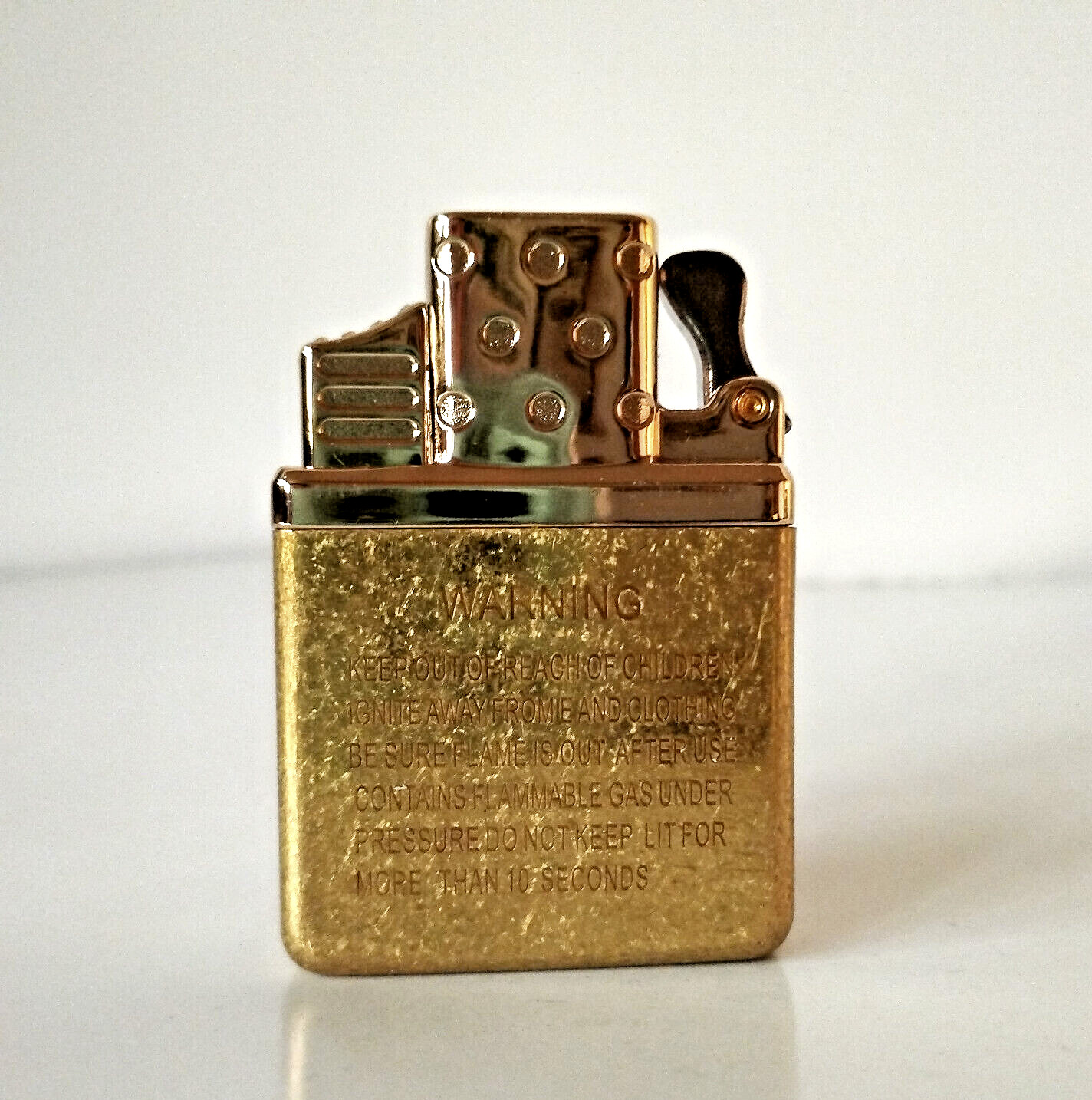 Zorro Butane Double Jet Flame Lighter Insert – Gold Top – Fits: Zippo