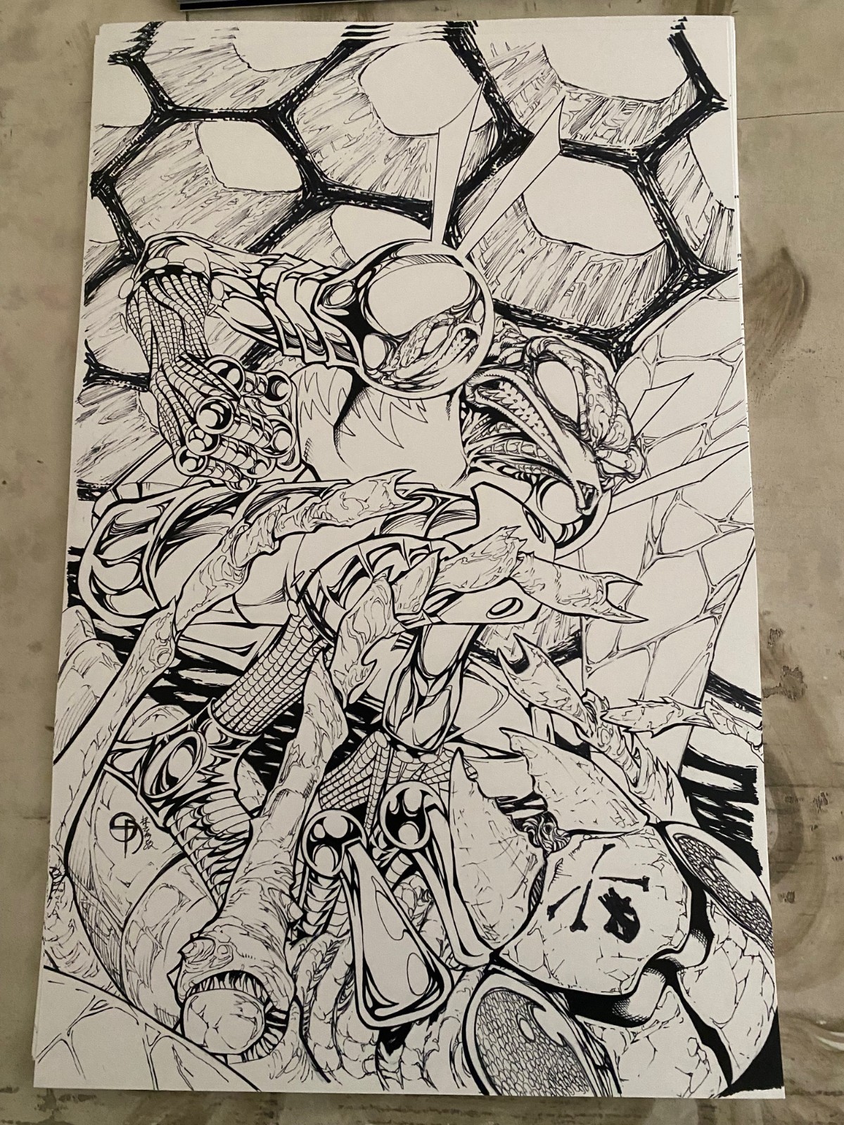CYBERFROG SHANE DAVIS Line Art Print VAN SCIVER Signed numbered ltd 25