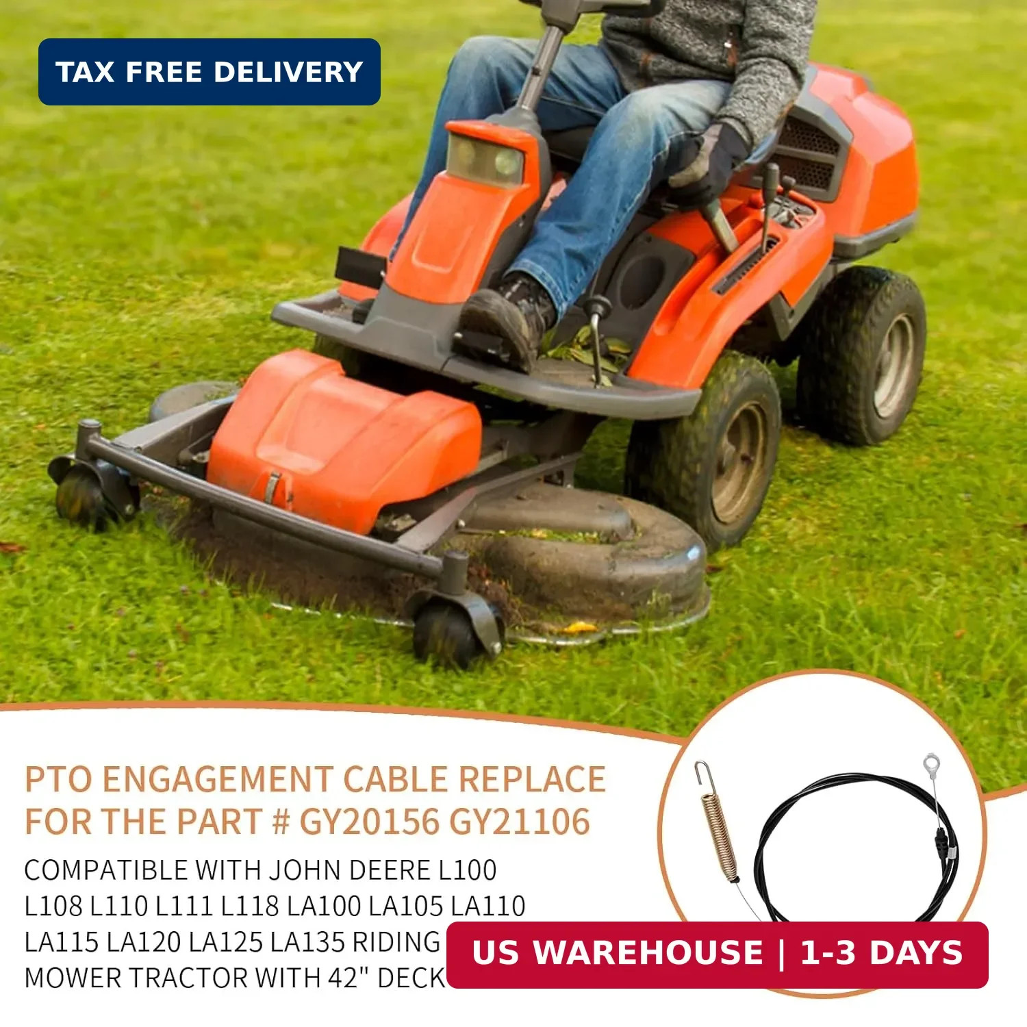 Effortless Deck Engagement Cable for John Deere Mowers – Easy Installation