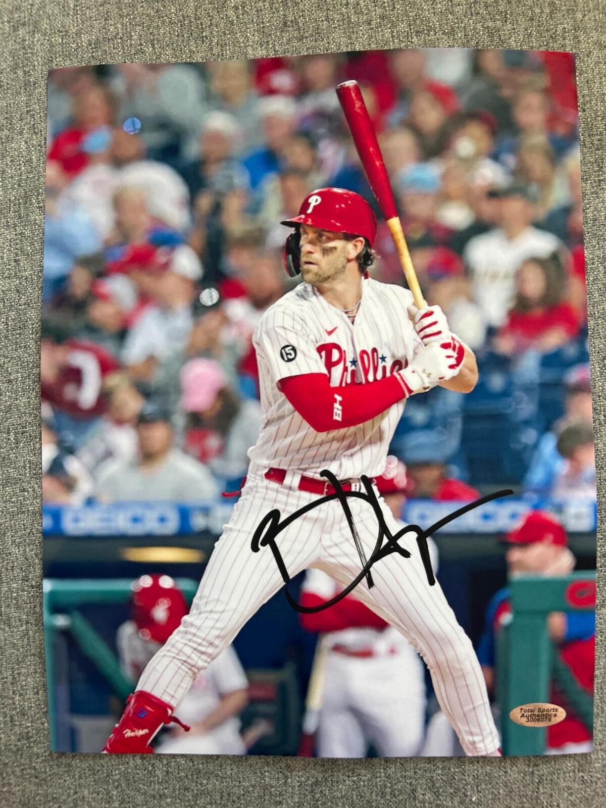 Bryce Harper Signed Autographed 8×10 Philadelphia Phillies Photo w/COA