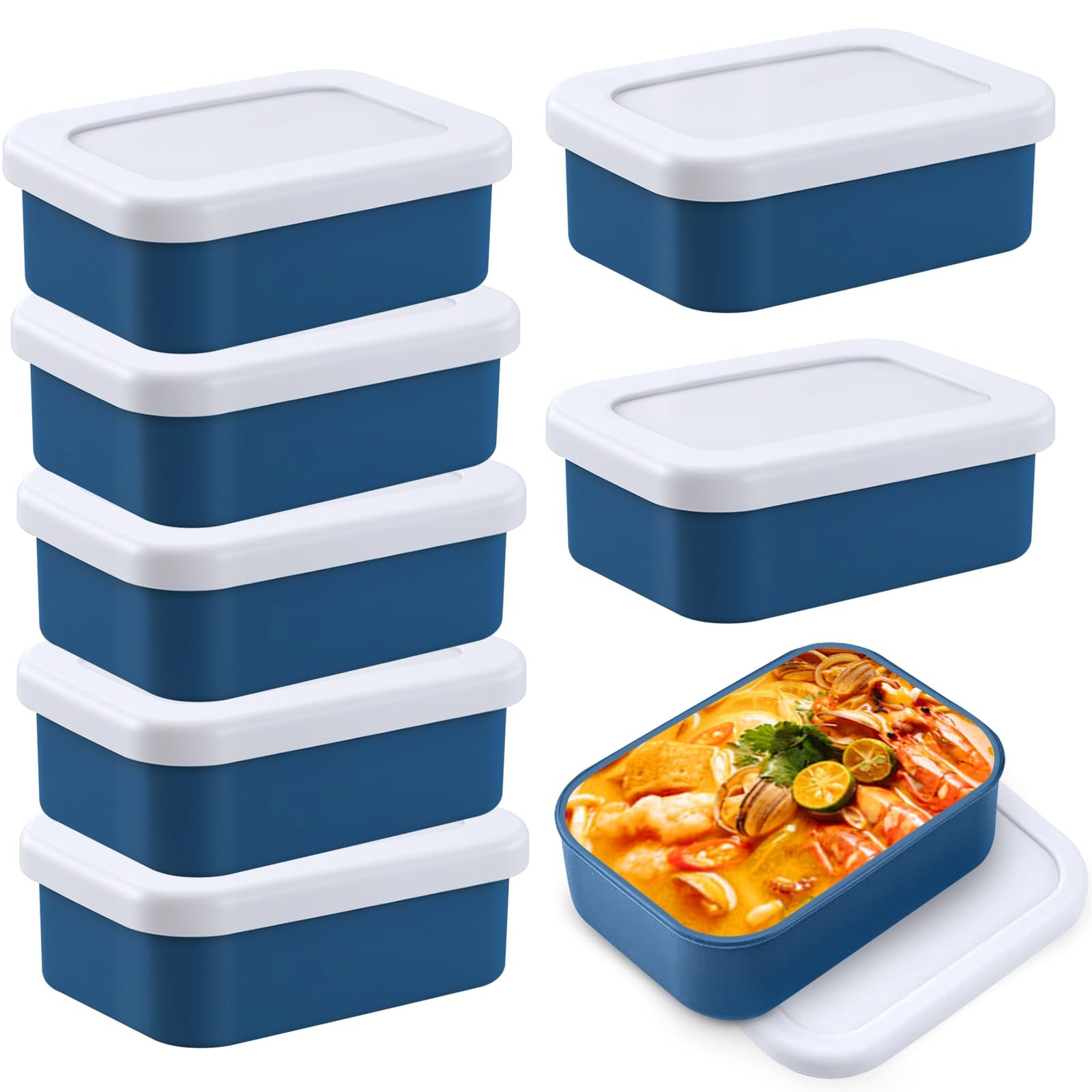 8 PCS 1 Cup Silicone Freezer Molds with Lid, 500ML/17OZ Large, blue