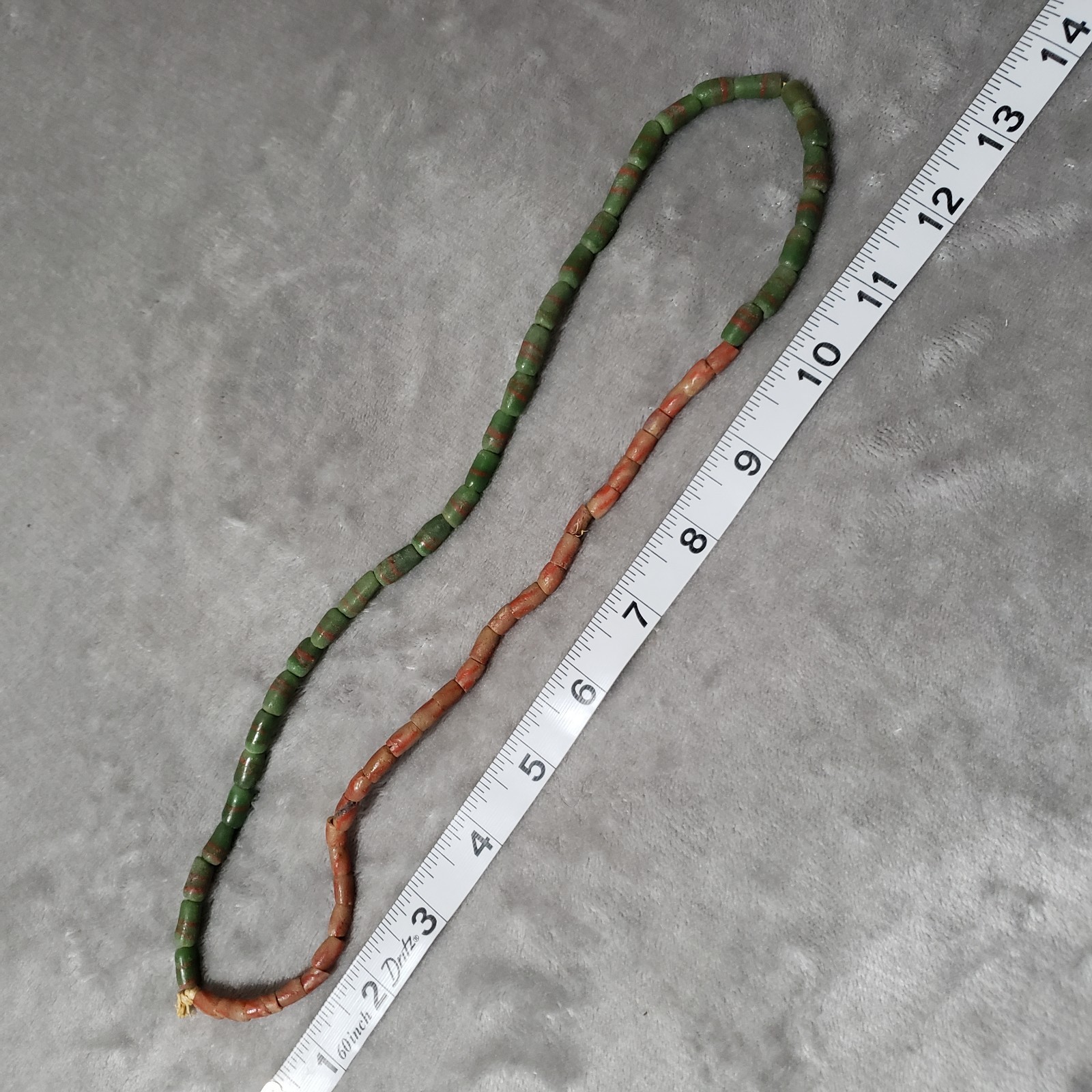 Antique African Trade Beads Sand Cast Loose Beads Primitive Vintage Red Green