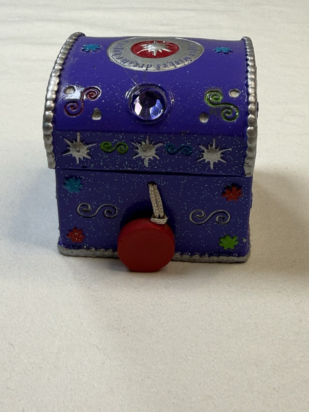 Claire’s Y2K Trinket Box Imagination Wishes Dreams Purple Treasure Box 2000 Q44