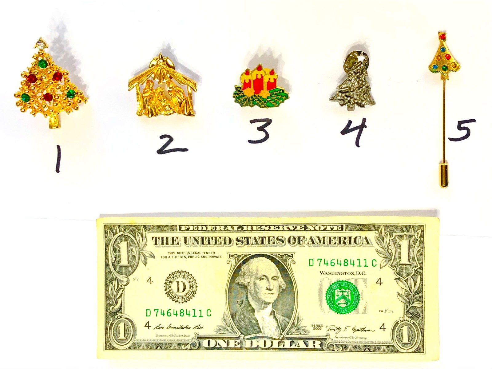 Buyer’s Choice Christmas Post-Back Lapel/Collar/Tie Pin/Tack SALE FOR ONE ITEM!