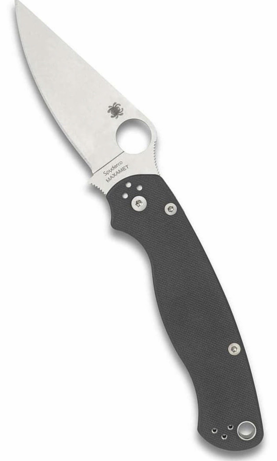 Spyderco Paramilitary 2 Knife Dark Gray G-10 (3.4″ Stonewash Maxamet) C81GPDGY2