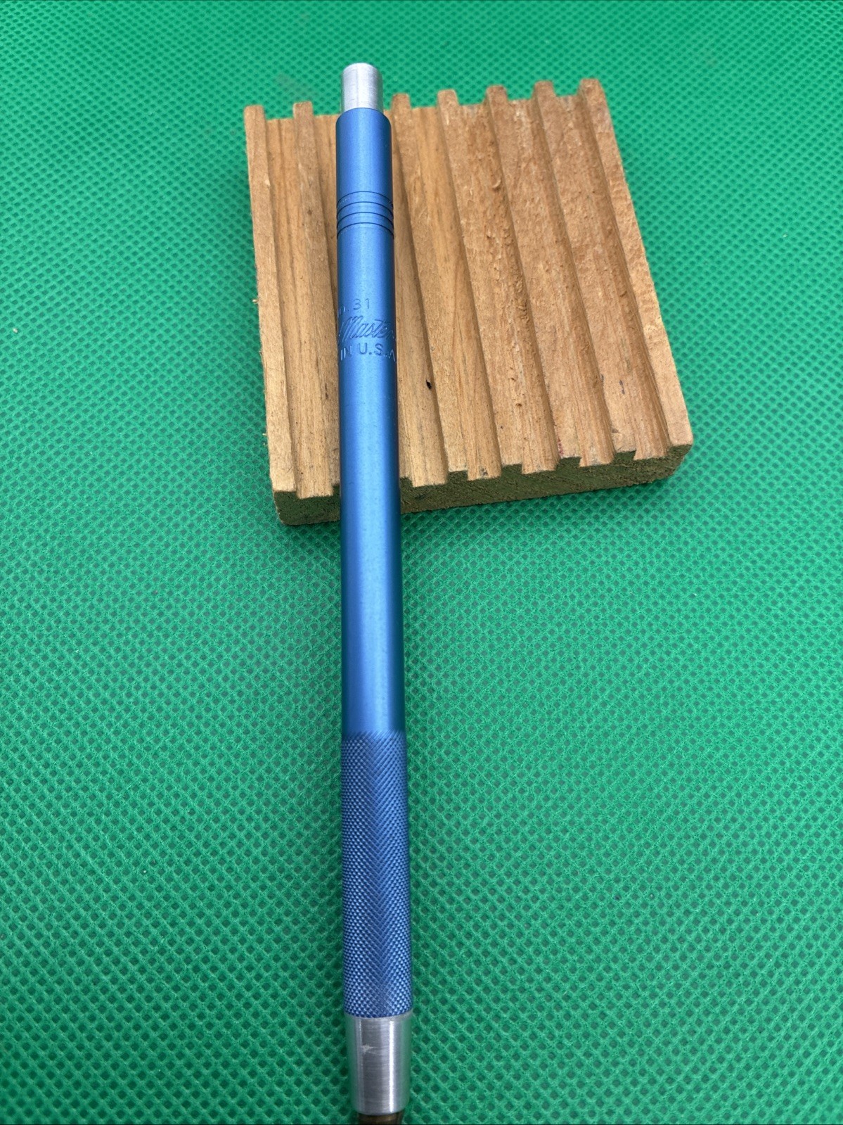 VINTAGE LEAD MASTER NO. 31 LEAD HOLDER DRAFTING PENCILS 50s Anodized Blue