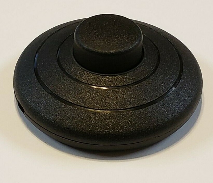 Black Floor Switch On-Off Push Button for SPT-1 & SPT-2 lamp cord New 40151JB