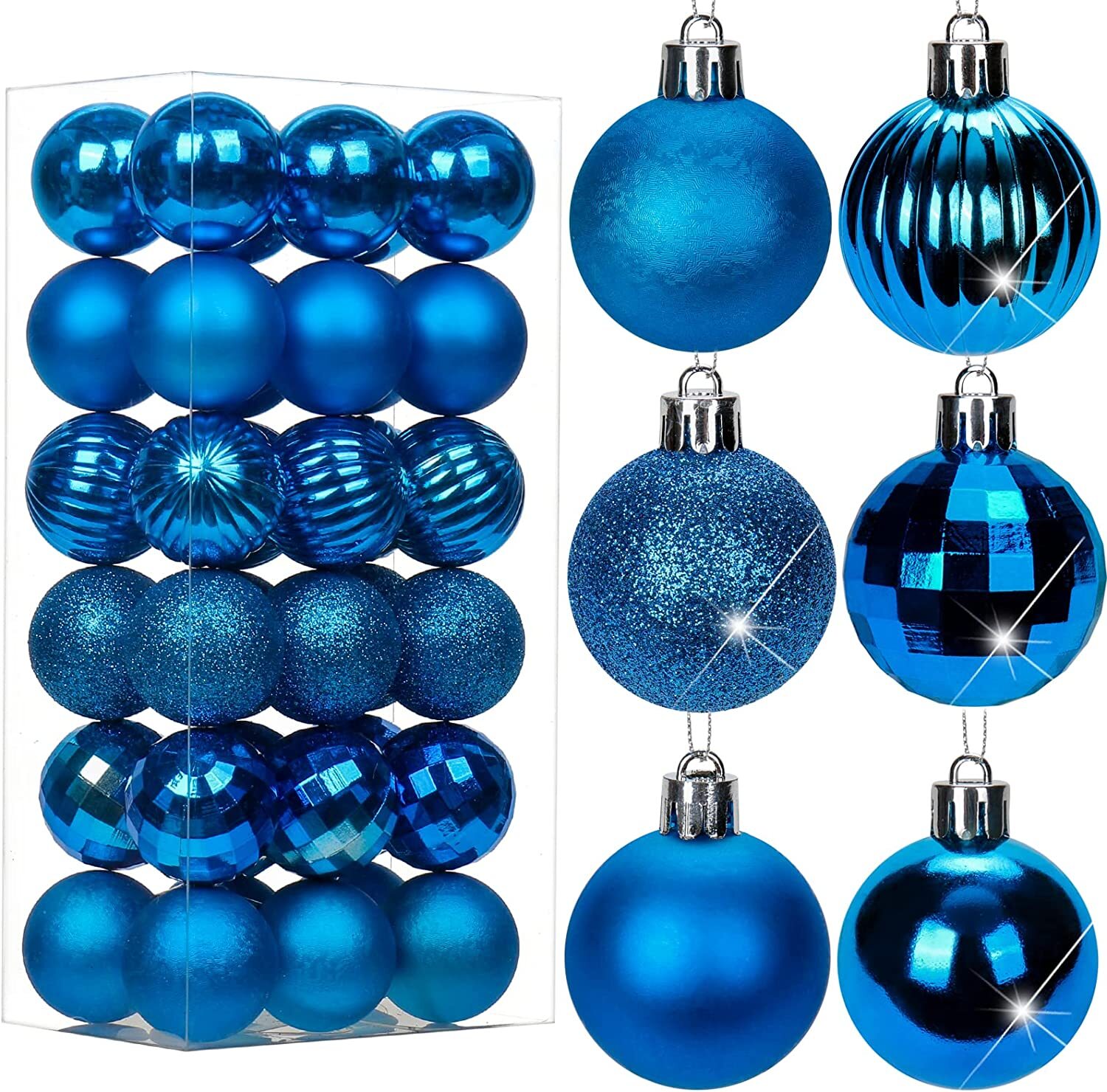 36Pcs Christmas Balls Shatterproof Xmas Tree Ornaments Hanging Balls Decor USA