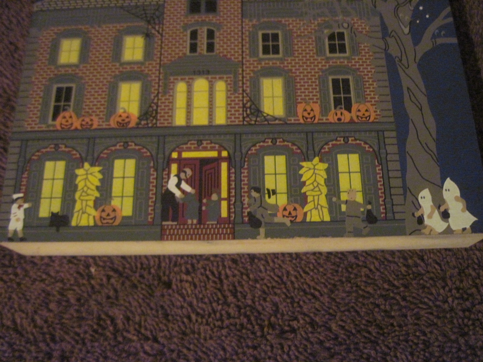 Cat’s Meow Halloween Limited 1997 Eerie Estate & Mystery Manor Glows In The Dark