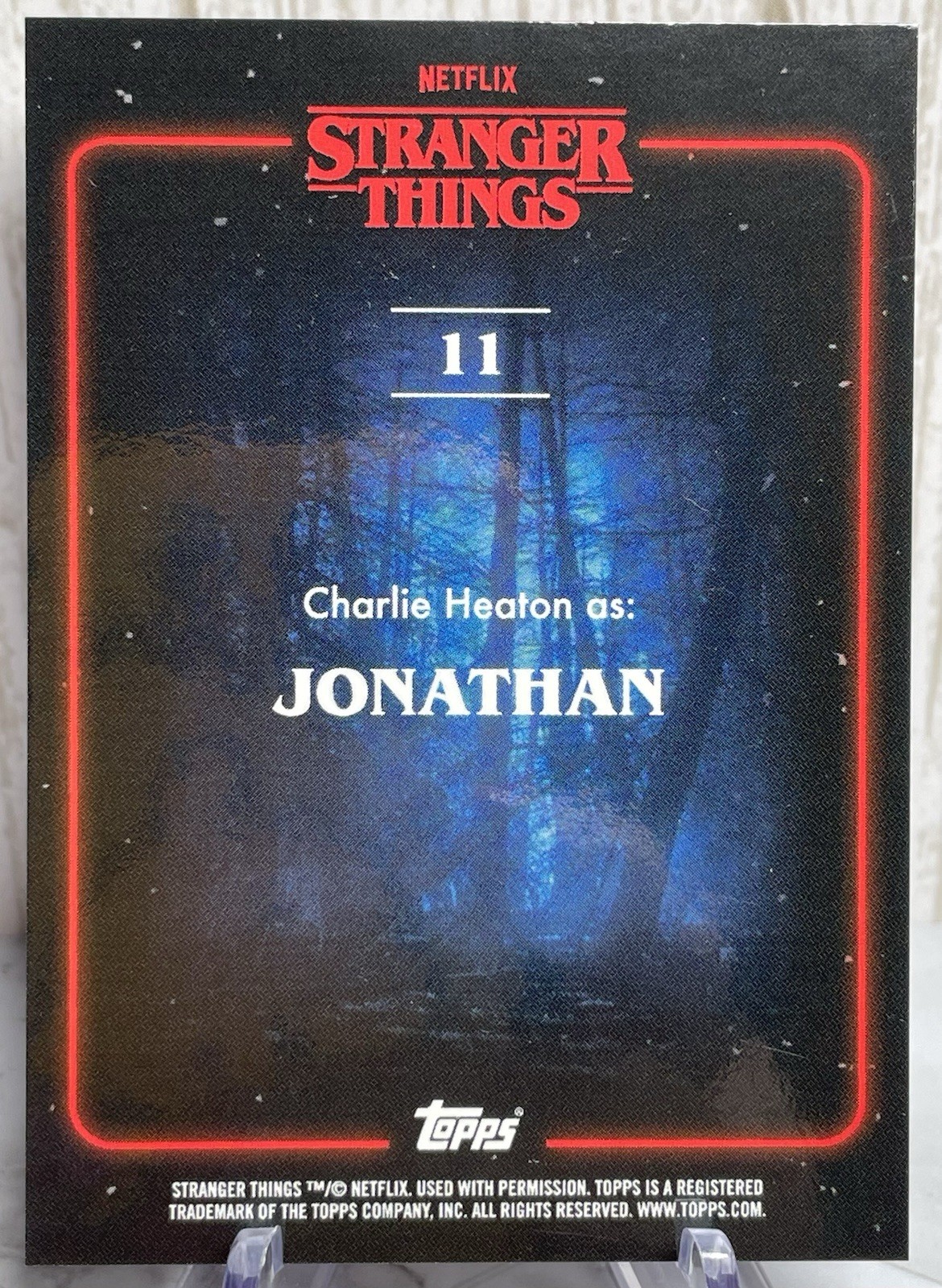 2025 Topps Stranger Things Jonathan Charlie Heaton Upside Down Purple /25 SP