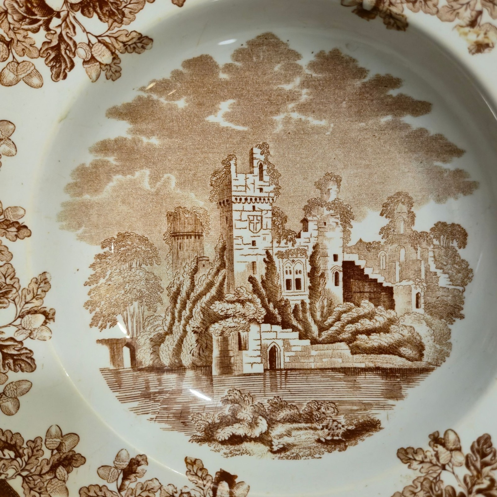 Antique Transferware Copeland & sons bowl set 1880s Castle Acora Stoke On Trent