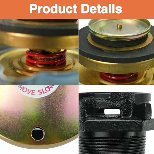 Transfer Tank Vented Cap with Iron Base Kit Diesel Fuel Tank Cap with 2″ NPT