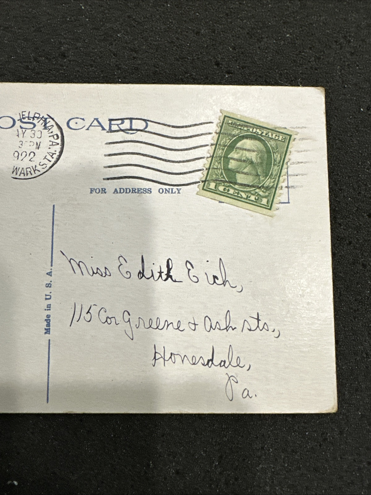 Vintage Comic Motto ‘Adam’s Downfall’ Postcard posted 1922 With Divided Back