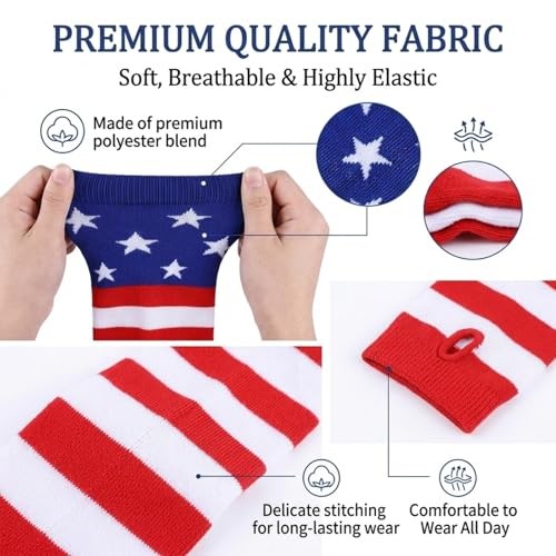 4th of July Outfits Accessories for Women, Red White and Blue Patriotic USA