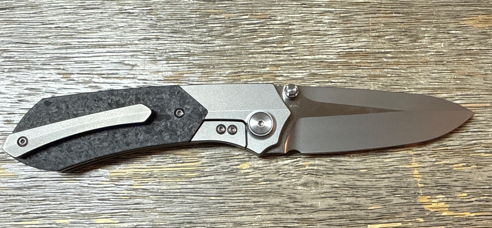 Remette RT-Meteor 2.99in M390 Titanium + Carbon Fiber Handle RTPT-E