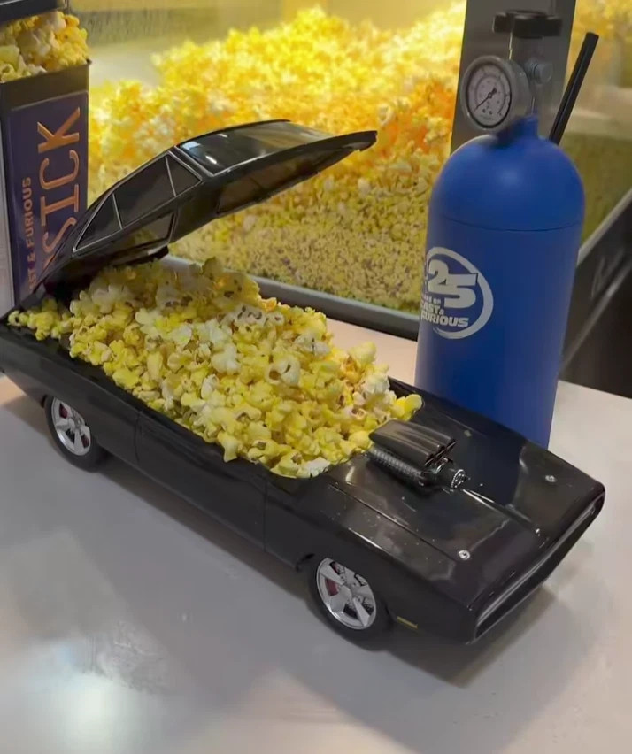 The Fast & The Furious 25Th Anniv Charger Popcorn Bucket NOS Cup Set PRESALE 8/9