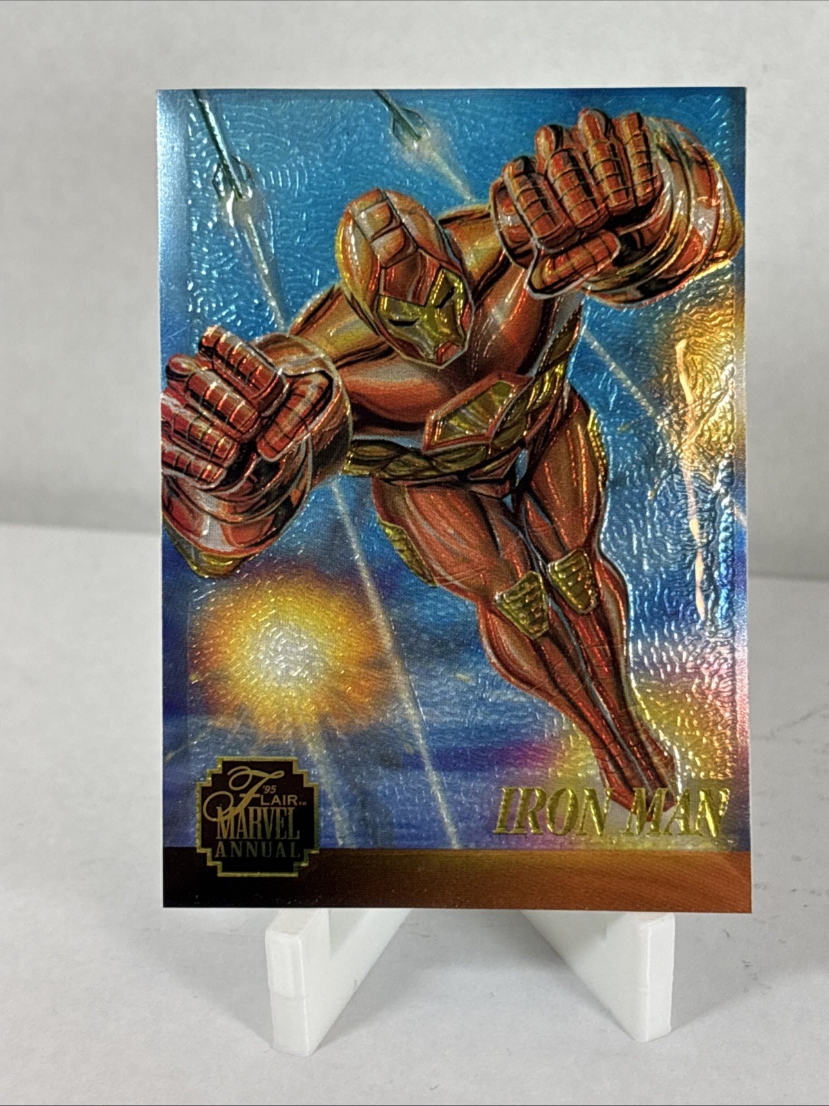 1995 Fleer Marvel Flair Annual Chromium IRON MAN Limited Edition Card #3 of 12