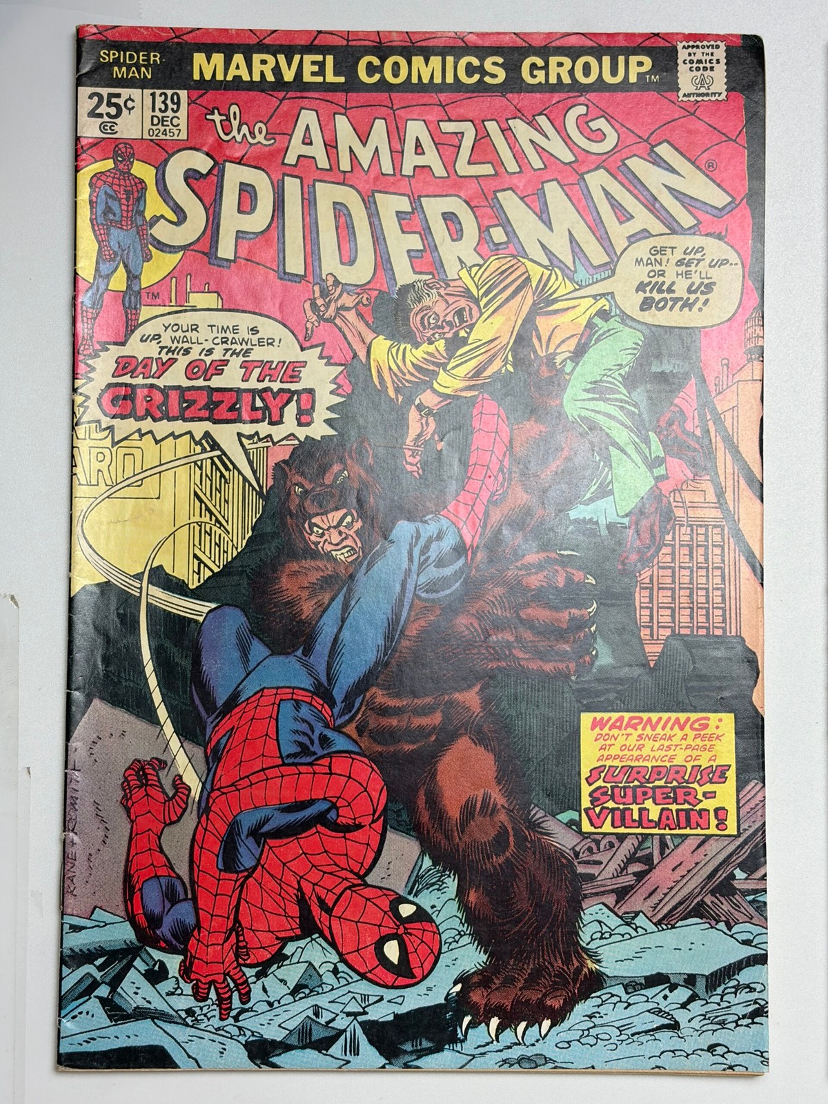 Amazing Spider-Man #139 (1974) 1st app. Grizzly (Maxwell Markham) in 6.0 Fine…