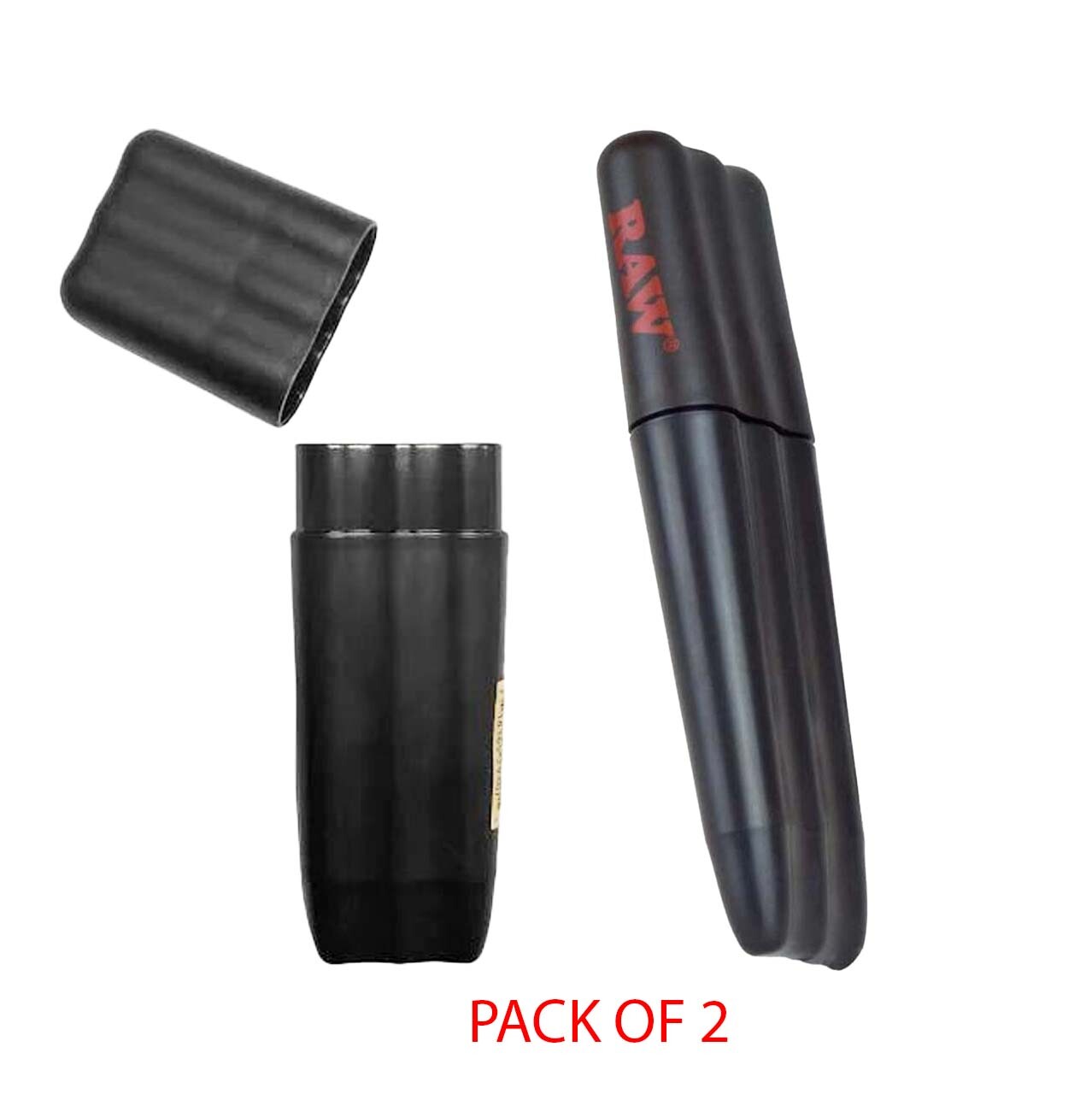 Raw Rolling Paper Three Tree Pre-Roll Case Eco Friendly Plastic ( 2 Pack )
