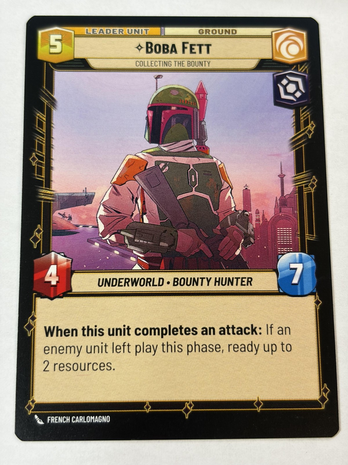 Star Wars Fantasy Flight Games Boba Fett Collecting The Bounty SOR 015/252 NM