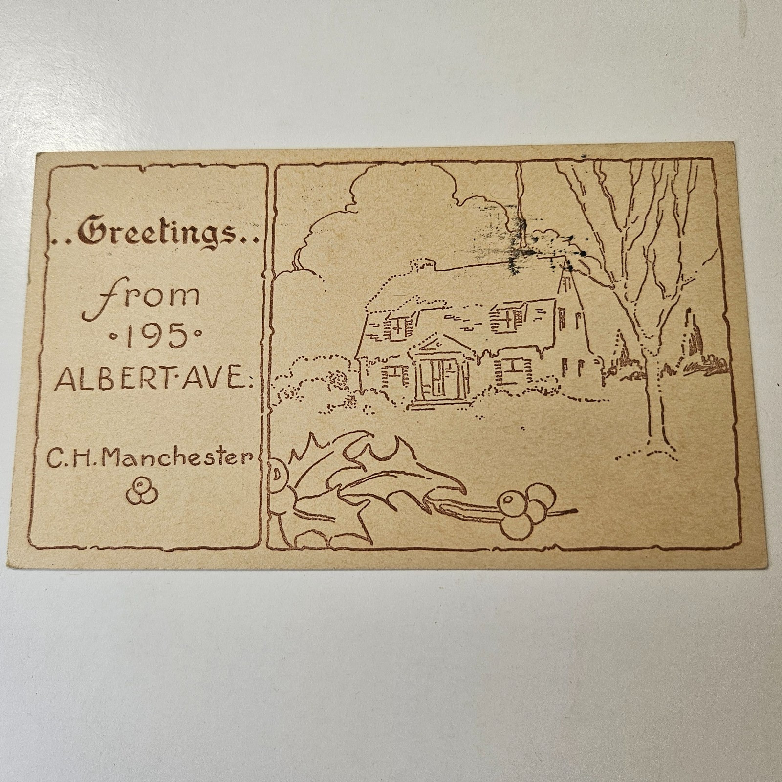 Rare Set 7 Diff Privately Created Seasons Greetings Postcards From 1930 to 1939