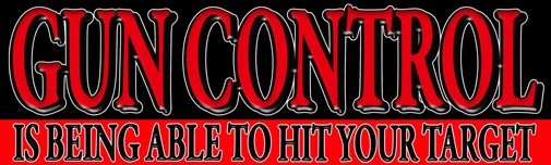 Gun Control – Being Able to Hit Sticker Right Wing Conservative BLACK/RED DC115